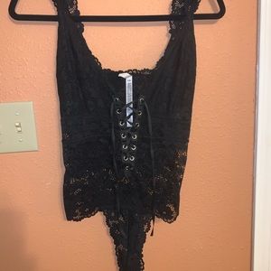 Free people lace up bodysuit